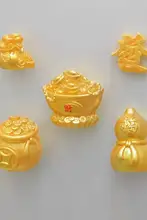 金色の元宝型冷蔵庫用マグネット【新年・吸着タイプ・家庭用インテリア】
