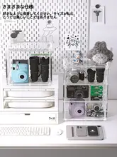 カメラ収納ケース 卓上 防塵ボックス ミラーレスカメラ デジカメ チェキ フィルム レンズアクセサリー 収納ラック