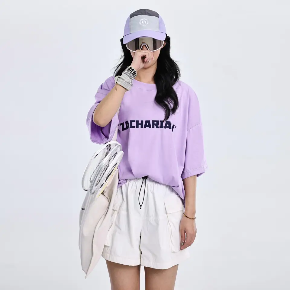 半袖Tシャツ レディース ラベンダーブルー パステルカラー 接触冷感 速乾 薄手 テニス アウトドア インナー「ZACHARIAH」