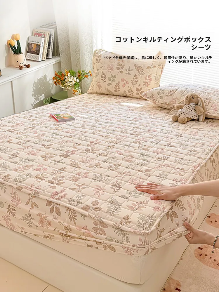 純綿の厚手マットレス保護カバー【シングル用】：高通気性と肌触りのバランスを実現