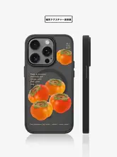 iPhone対応 磁気吸着携帯電話ケース【シンプルデザイン・透  明・黒】