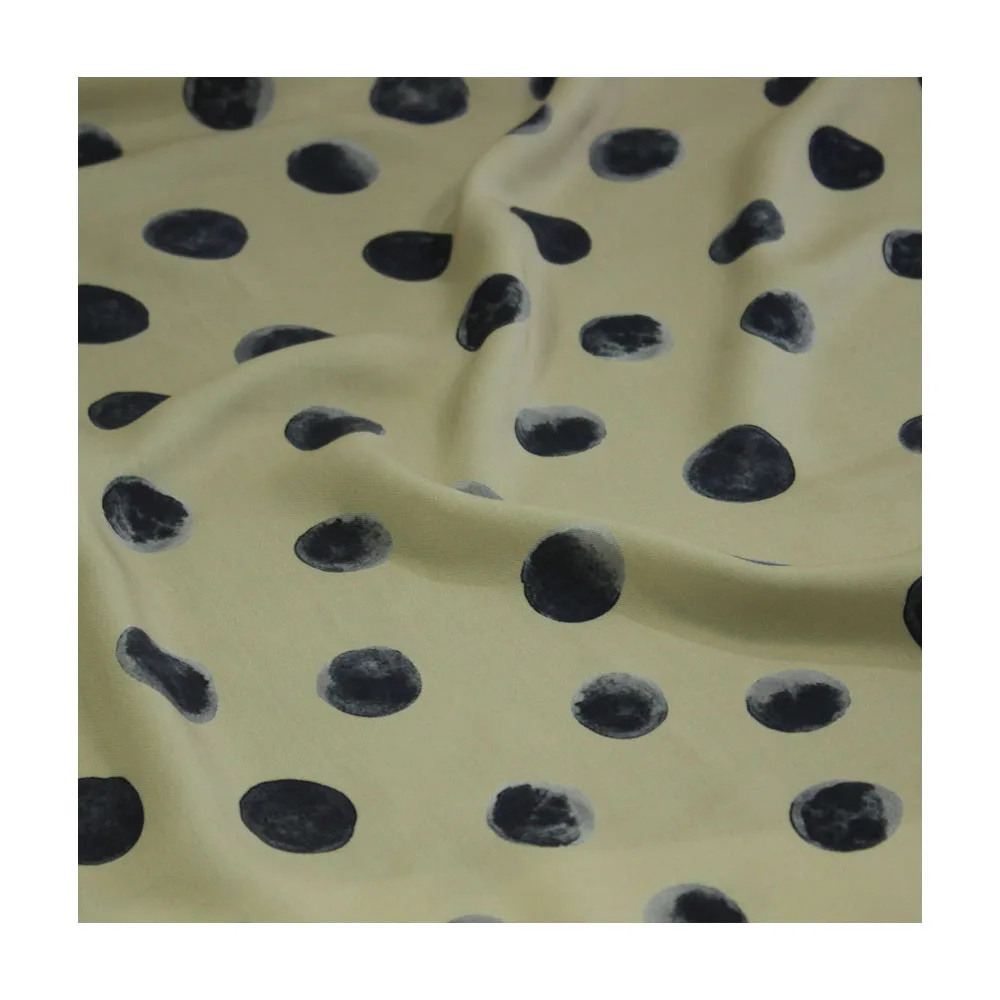 薔薇花びらデザインのチュール生地：米色の水玉パターンと香り付きの新中式ファッション素材