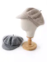 極上の柔らかさの山羊毛使用のキャスケット帽【男女兼用・暖かくカジュアル】