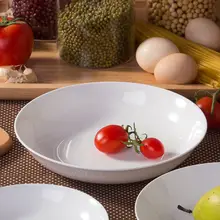 丸型スープ皿 深皿 食器 純白色 創造的 磁器 家庭用