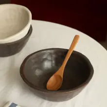 高級陶土製の大きなサラダボウル【厚手・軽量・オープンデザイン】