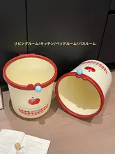 可愛いリンゴデザインのゴミ箱【家庭用・リビング・寝室・オフィス対応】