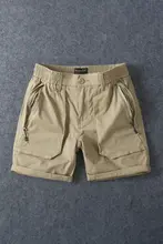 コットン製 メンズカーゴショートパンツ【夏用・ストレート・伸縮性・多ポケット・フィット】（セットアップ対応）