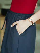 ワイドパンツ レディース 薄手 塩系 ゴムウエスト ストレート カジュアル 着痩せ 着回し 通勤 夏