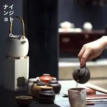 炭火コンロ 和風 赤土 陶器 小型 侘び寂び 茶道具 煮茶 湯沸かし 茶道