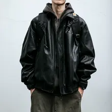 メンズ バイクジャケット【ブラック・春秋用・ショート丈・防風】