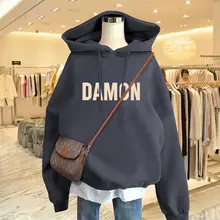 フード付きワイドフィット中長丈パーカー【保温・カジュアルスタイル・男女兼用】（セットアップ対応）