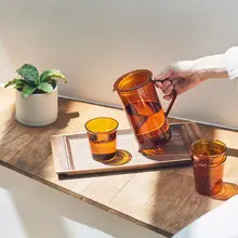 KINTO CAST アンバー耐熱ガラスマグカップ【レトロデザイン・コーヒー・ミルク・ビール・茶用】