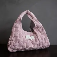 ミニバケットバッグ レディース モランディピンク ガーリー 繊細なディテール ショルダーなし お出かけ デイリー 個性的