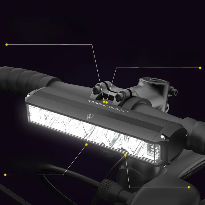 高輝度自転車用LEDライト【充電式・フロントライト・夜間走行用】