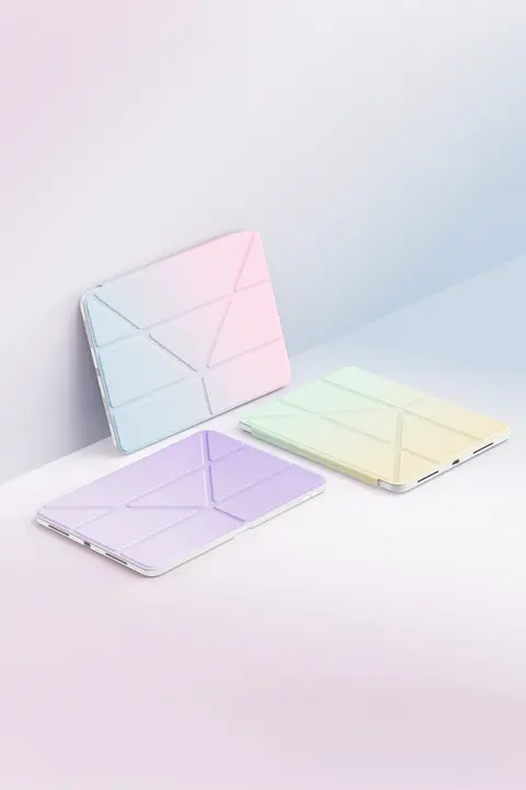 SmartDevil iPad Air用 保護ケース【透明アクリル・非対称デザイン・Apple Pencilスロット付き】