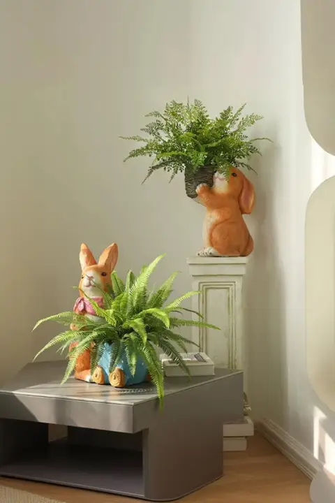 フェイクシダ植物の観葉植物【小型・庭やバルコニー用・ナチュラルデザイン・インテリア装飾】