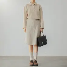 ニットトップス レディース ピーターパンカラー フレンチ風 ヴィンテージ ガーリー ベーシック 着回し「COUDRE」