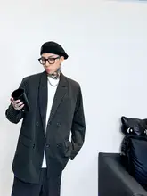 メンズストライプカジュアルスーツセット【ヴィンテージスタイル・ジャケット＆パンツ・シーズンレス】