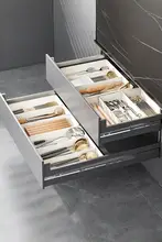 伸縮式ドロワー分割収納ボックス【化粧品・キッチン用・カトラリー整理】