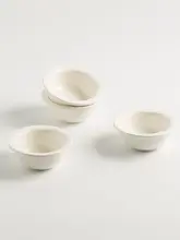 可愛いミニ草帽型調味皿【白色・火鍋用・デザート皿】