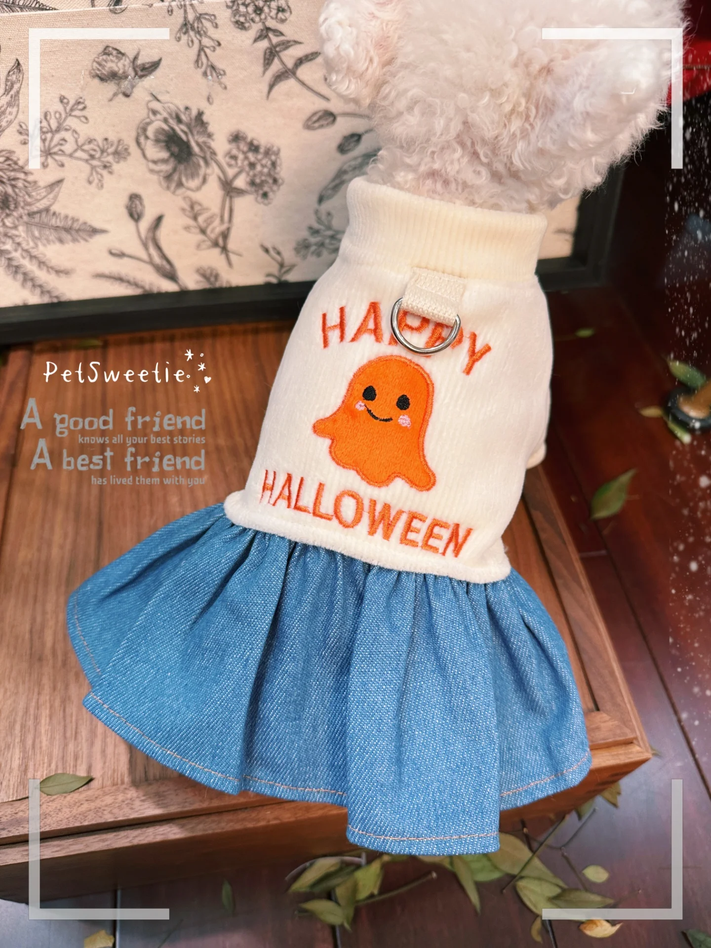 ハロウィン犬服で秋冬を楽しむ：デニムスカートのサイズとシーン別の使い方