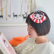 手作りフェルトキャップ【可愛いデザイン・マトリョーシカ風・ヘアクリップ付き】
