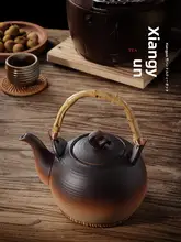 冬の囲炉裏で楽しむ煮茶用大サイズ炭火鍋【手作り・レトロスタイル・室内用】（セットアップ対応）