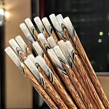 天然ココナッツ製 滑り止め木製箸【牛角・貝殻手作り・10組入り】
