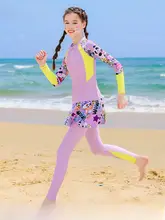 特步 子供用長袖水着【分離型・トレーニング・サーフィン・ダイビング用】