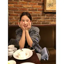 ストライプデザインのウール混合セーター【カラーブロック・パーティー用】