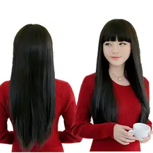 前髪ありロングウィッグ【学生向け・自然な長直髪・全頭タイプ】