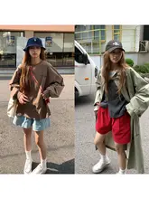 ハーフパンツ レディース コーデュロイ ゆったり ストレート ワイド カラフル カジュアル インスタ映え 秋