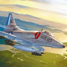 プラモデル飛行機 A4E天鹰戦闘機【組み立てキット・米軍仕様】