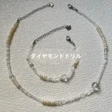 自然なパールのショートネックレス【泡のようなデザイン・医療用ステンレス製・アレルギー対応】