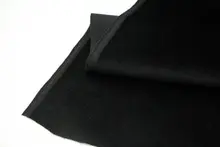 黒の天鹅绒平绒全棉ストレッチ生地【スーツデザイン用】
