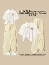 夏のカジュアルコーディネートに最適！おしゃれなトップスとボトムスの二点セット（セットアップ対応 ）