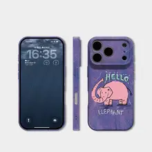 スマホケース レディース ソフトケース 全周保護 可愛い ガーリー ユニーク 個性的 おしゃれ 象柄 iPhone対応