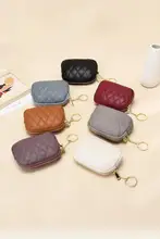 本革ファスナーコインケース【可愛いキーホルダー付き・ミニ財布・女性用・ハンドバッグ対応】