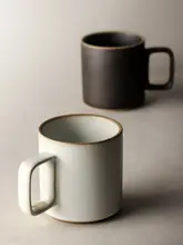 九土 陶製コーヒーカップ【レトロマグカップ・カップル用・家庭用・オフィス用】