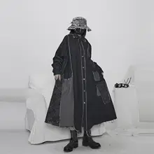 シンプルで洗練されたデザイン！ダークトーンの切り替えデニムコート【春季新作】