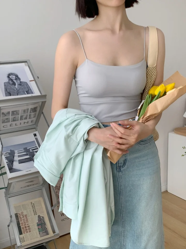 カーディガン ブラカップ レディース 使用シーン 夏 Iceシルク ショート キャミ