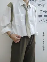 長袖カジュアルシャツ【秋冬用・ネクタイ付き・大学風・制服スタイル】