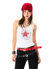 美式リミテッドデザイン スリムフィット キャミソール【スタッズ付き・ショート丈】