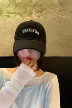 ブラックベースボールキャップ【大きめ・深め・ワイドブリム・顔を小さく見せる】