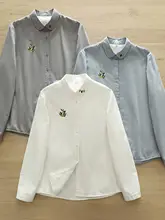 カレッジ風スイートバニー刺繍ボトムシャツ