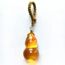 黄水晶製 フラスコ型キーホルダー【風水運気アップ・カップル向け】