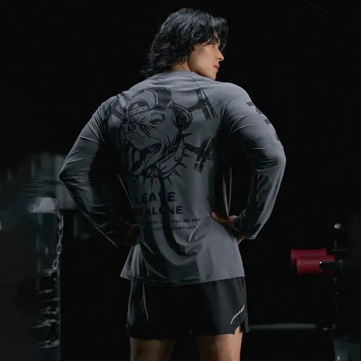 MUSCLE DOG 秋冬用 メンズトレーニングTシャツ【クール感・速乾・長袖】