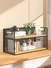 卓上収納ラック デスクオーガナイザー マグカップ収納 ミニ本立て シンプル コンパクト オフィス 寝室 リビング