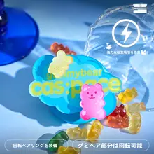カメラ型マグネット吸引スマホスタンド【可愛いクマデザイン・シリコン製・iPhone・Huawei対応】