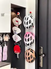 穴あけ不要の壁掛け自転車ヘルメット収納ラック【分格収納・サイクリング用・安全ヘルメット対応】
